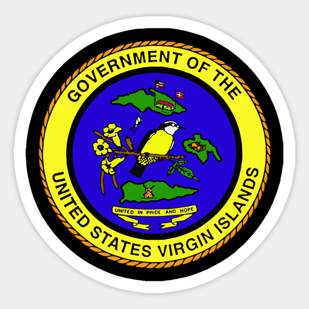 Seal of the United States Virgin Islands Sticker by Flags of the World